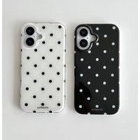 Fashion Ins Black White Spots Phone Case for Samsung Galaxy A17 A07 A56 A36 A26 A73 A72 A55 A54 A53 A52 A34 A33 4G 5G Back Cover