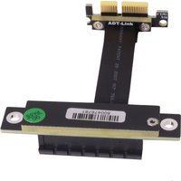 PCI-E X4 Extension Cable Adapter Double Right Angle 1x to 4x Network Card Hard Disk Card PCIe X1 to PCIe X4 Converter Support
