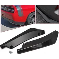 Universal Car Rear Bumper Lip Diffuser, Carbon Fiber Style Anti-Crash Corner Spoiler Canard Trim for Car SUV