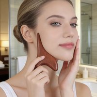 Wooden Gua Sha Tool for Trigger Point & Lymphatic Drainage, Natural Wood Therapy Massage Tool for Back, Leg & Hand Relief