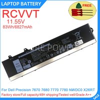 Neuer Laptop-Akku RCVVT 11,55 V 83 Wh 6827 mAh Hohe Qualität für Dell Precision 7670 7680 7770 7780 NWDC0 X26RT