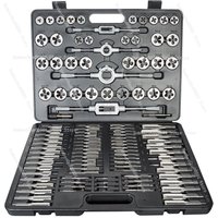 Tap Die Set Steel 60 Pieces 110 Pieces Metric Imperial Tapping Wrench Winch Combination