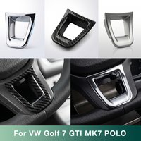 For VW Golf 7 GTI MK7 POLO Jetta MK6 Tiguan Touran Caddy Amarok Lavida Passat Steering Wheel Trim Sticker Interior Accessories