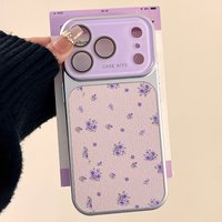 Minimalist Flower Large Window Phone Case For iPhone 17 Pro Max 16 15 14 Pro Max 13 Comes with a lens cover Shockproof Cover