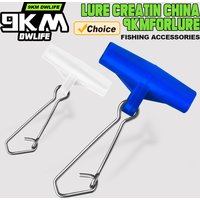 9KM 25Pcs Fishing Line Sinker Slider, Sinker Slider Shank Clip with Hooked Snap Connector for Freshwater & Saltwater