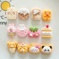 10PCS Shiny Cat Biscuits Series Flat Back Charms For Earrings Bracelet Hairpin DIY Jewelry Pendants Decoration Accessories