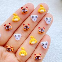 50Pcs Mixed Nail Art Cute Mini Mini cartoon animal puppy Charms Rhinestones DIY Craft For Nail 3D Decorations