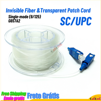 Transparentes (TAC)- SC-SC Jumper-SM(OS2)-G657A2-Bend Insensitive Fiber-APC UPC-Unsichtbares optisches Kabel