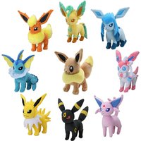 Eevee Evolution Sylveon Flareon Jolteon Umbreon Vaporeon Pikachu Stuffed Animal Soft Dolls Kids Baby Gift