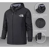 Men's Waterproof Windproof Hooded Jacket with Pilot Zipper, Casual Mountaineering Jacket for Spring and Autumn 2025