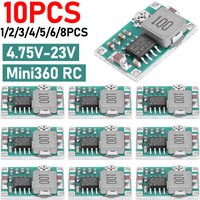 1-10pcs Mini360 RC Airplane Module Mini 360 DC Buck Converter 2A Step Down Module 4.75V-23V to 1V-17V 17x11x4mm LM2596