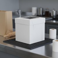 Corrugated Cake Box Sturdy Cardboard Window Cake Box Folding Design Easy to Assemble for Baking, Party