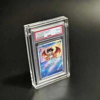Anime Character Rating Card Brick PTCG Graded Yu Gi Oh Pokemon Card Display Stand Transparent Acrylic Brick UV Protection
