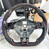 Customized modified forged red foil carbon fiber steering wheel for Volkswagen Golf 6 MK6 GTI GTD R, Polo, Tiguan, Passat 2009-2
