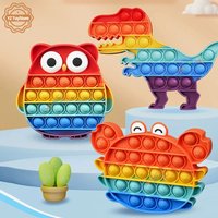 Rainbow Pop Push Bubblle Fidget Anti Stress Relief Toys for Adult Children Special Needs Sensory Toys Interactive Toys for Kids
