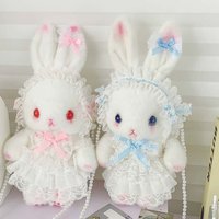 Cute Bunny Bag Lolita Sweet Shoulder Bag Princess Long-eared Rabbit Crossbody Bags