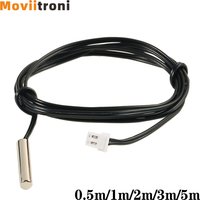 3950 NTC Thermistor Temperature Sensor Waterproof Probe Wire 10K 1m/2m/3m/5m W1209 W1401 X5.24-2P cable