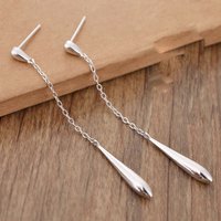 BF CLUB 925 Sterling Silver Earrings For Women Trendy Waterdrop Long Tassel Earring Jewelry Prevent Allergy Party Accessories