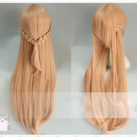 Sword Art Online Yuuki Asuna Long wig Cosplay Costume SAO Yuki Asuna Women Synthetic Hair Halloween Party Role Play wigs Anime