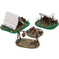 MOC Medieval House Model Building Set - Small Particle Interlocking Toy Blocks 405 Pieces - Suitable for All Hobbyists to Assemb