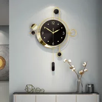 Large Metal Wall Clocks Luxury Silent Creative Pendulum Clock Living Room Gold Watches Art Nordic Home Decoration for Bedroom