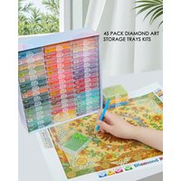 20PCS Diamond Art Trays with Lids, Diamond Painting Storage Trays & Gift Box Accessories for Diamond Beads Organization