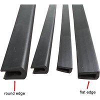 1/2/3/5m U-Shaped Rubber Strip Guard Plate Mechanical Sealant Card Strip Glass Edge Sealing For Glass Metal Wood Panel Board