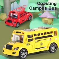 School Bus Toys With Openable Doors Inertial School Bus Educational Model Toys for Kids Children