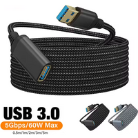 Nylon Braided USB 3.0 Male-To-Female High-Speed Transmission Data Cable Computer Camera Printer Extension Cable 0.5m 1m 2m 3m 5m