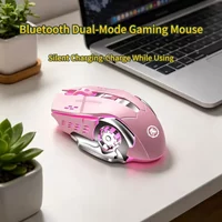 Wireless Gaming Mouse Bluetooth Dual-Mode Silent Rechargeable RGB Backlit Ergonomic Mice for Laptop PC Gamer 3 Colors Available