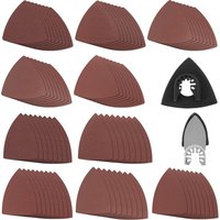 82Pcs Sand Pad 60/80/120/180/240 Grits Sand Pad Multifunctional Edge Trimming Machine Polishing Accessories Multi Tool Sandpaper