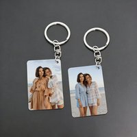 Personalized Custom Metal Keychain Heat Transfer Blank Keychain Double-Sided Printing Aluminum Alloy Plate Keychain Photo Gift