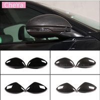 Garniture de couverture de rétroviseur latéral de voiture en Fiber de carbone ABS, accessoires extérieurs automobiles pour Alfa Romeo Stelvio Giulia 2017 – 2022