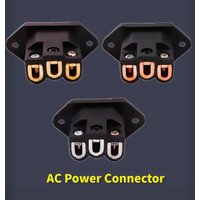 3 Pin AC Power Connector Audio Plug IEC Inlet Socket Consumer Electronics DIY HIFI Amplifier Electrical Interface Panel Mount