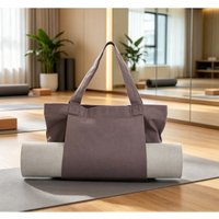 1pc Yoga Bag Yoga Mat Storage Tote Large Capacity Portable Canvas Storage Bag for Fitness Pilates Outdoor Exercise