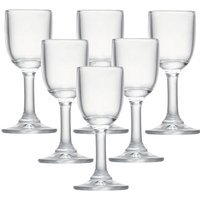 25ml 6PCS Goblet Glass Cup Set Lead-Free Glass Shot Glasses with Stem Liquor Glass Sets for Drinkware Wedding Family Bar Party