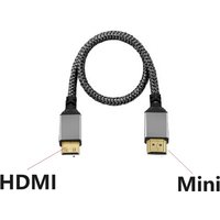 0.3m 4K@60Hz MINI HDMI To HDMI Cable HDTV HDMI2.0 Mini HDMI to HDMI-compatible Extension Cable For Camera Monitor HDTV cable