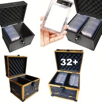 Graded Card Storage Box Organizer for Up to 44 PSA, BGS, FGS, SGC Trading Slabs Brick Case for MTG/PKM/PTCG Sport Cards Holder