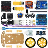 Smart Car Kit 2WD Smart Robot Car Chassis Kits Car With Speed Encoder and Battery Box Diy Electronic Kit for R3 Board