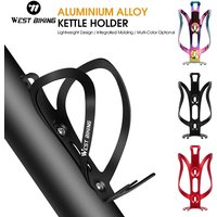 WEST BIKING Aluminum Alloy Bicycle Water Bottle Cage Kettle Drinks Cap Holder Integrated Molding Mount Rack Lightweight