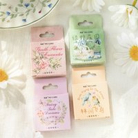 46 Sheets Flower Bird Box Stickers DIY Decorative Stickers Magazine Stickers Gift Packaging Stickers