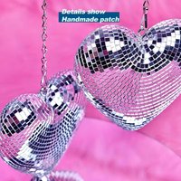1/2 Piece Heart-Shaped Disco Ball Hanging Ornament - Shiny Mirror Decoration, Suitable for Valentine's Day, Parties, and Home Decoration, Versatile Holiday Embellishment
