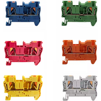 10Pcs PT2.5 Push-in Terminal 2.5mm² Cable Wire Electrical Connector DIN Rail Terminal Block Feed-Through Strip Plug PT-2.5