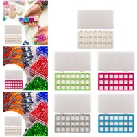 Bead Storage Mat 21 Grids Beading Tray Compact Bead Pad with Box for DIY Hobbies Arts and Crafts Jewelry Making Small Items