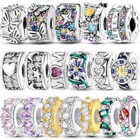 925 Sterling Silver Positioning Buckle Series Charms Beads Pendant Fit For Necklace Original Bracelet DIY Festival Women's Gifts