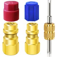 1 Pc R12 To R134a Conversion Kit Air Conditioner Filling Valve Fittings Port Adapter Retrofit Quick Disconnect Couplers