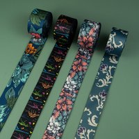 2 Meter 1.5 inch/3.80cm Floral Heat-transfer Printing Nylon Webbing Strap For Purse Bag DIY Crafting Sewing Projects