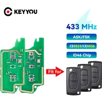 KEYYOU 1PCS ASK/FSK Car Key Board for Peugeot 207 307 308 407 607 807 For Citroen C2 C3 C4 C5 C6 CE523 CE536 7941 7946 ID46