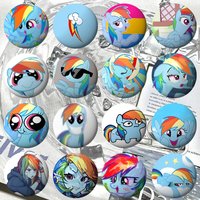 Cute R-rainbow D-Dash S Badges Tinplate Soft Button Pin Brooch Metal Badge Custom Jewelry Accessories Hat Bag Lapel