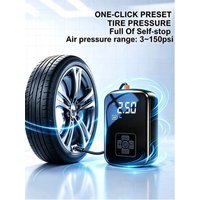 AliExpress EAFC Portable Wireless Car Air Pump 30L/min High Flow Tire Inflator Digital Pressure Preset Auto Stop Air Compressor for Vehicle Bike Ball